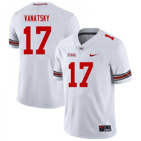 Ohio State Buckeyes #17 Danny Vanatsky Men Stitch Jersey White